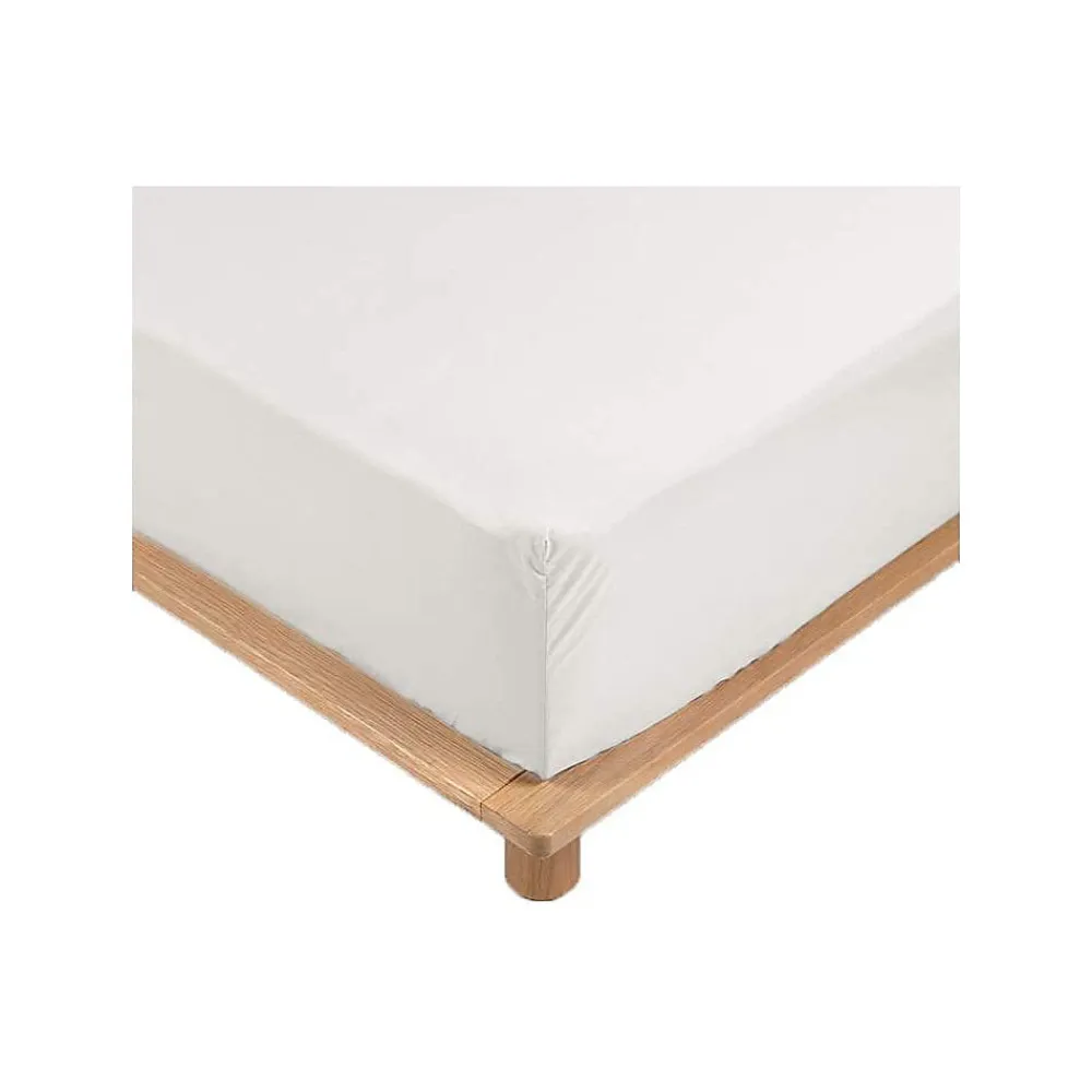Drap Housse Percale Bonnet 30 Cm 190x140cm Blanc>Promolinge Discount