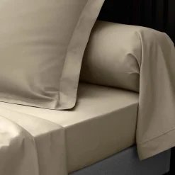 Douceur D'Intérieur Drap Housse Percale Bonnet 30 Cm 200x160cm Marron Claire Naturel* Drap Housse|Drap Housse