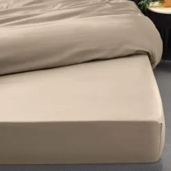 Douceur D'Intérieur Drap Housse Percale Bonnet 30 Cm 200x160cm Marron Claire Naturel* Drap Housse|Drap Housse