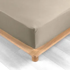 Douceur D'Intérieur Drap Housse Percale Bonnet 30 Cm 200x160cm Marron Claire Naturel* Drap Housse|Drap Housse