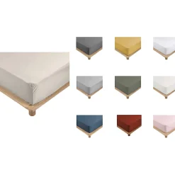 Promolinge Drap Housse Percale Bonnet 30 Cm 190x90cm Marron Claire Naturel* Drap Housse|Drap Housse