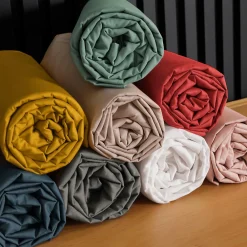 Drap Housse Percale Bonnet 30 Cm 200x160cm Rose><noscript><img width=