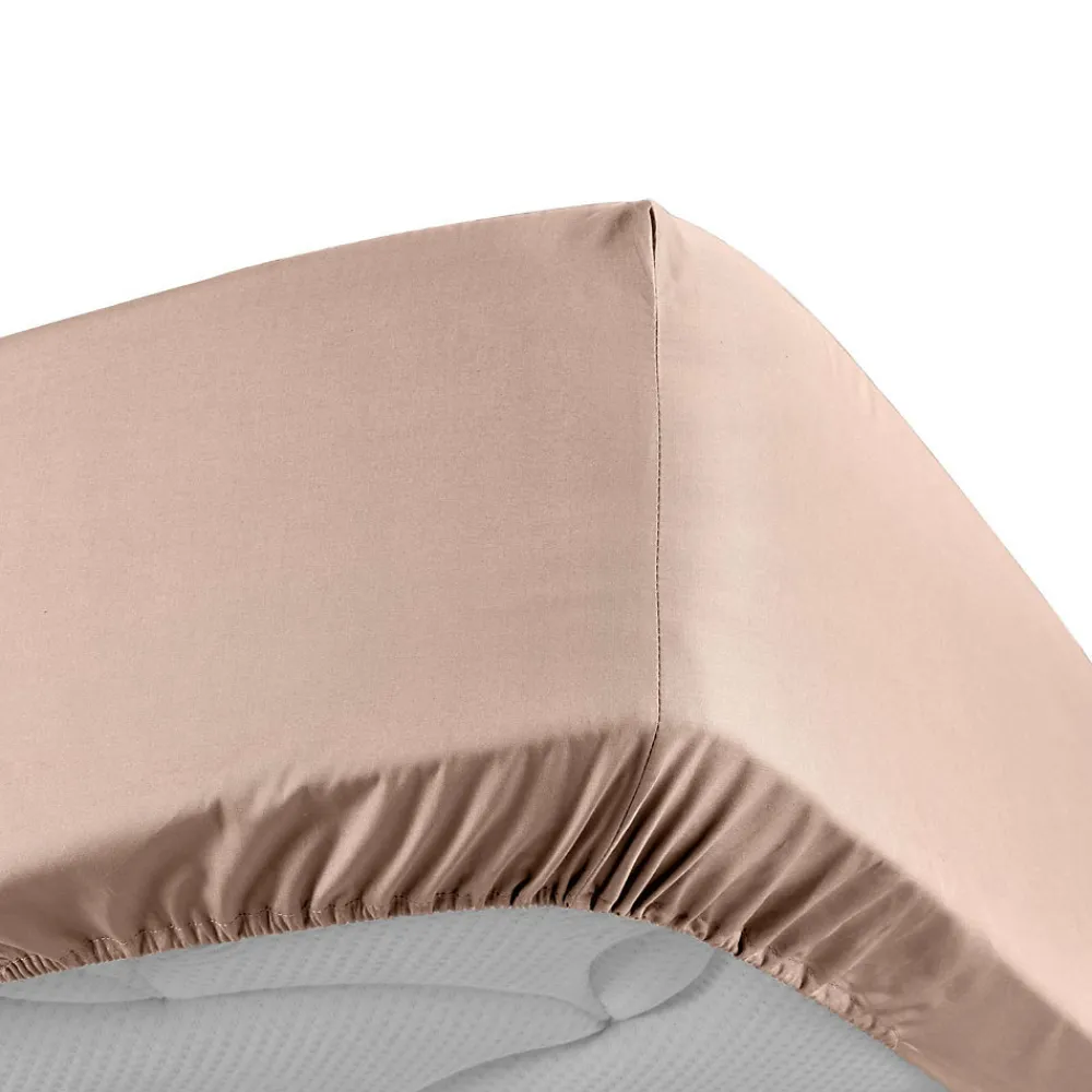 Drap Housse Percale Bonnet 30 Cm 190x140cm Rose>Douceur D'Intérieur Clearance
