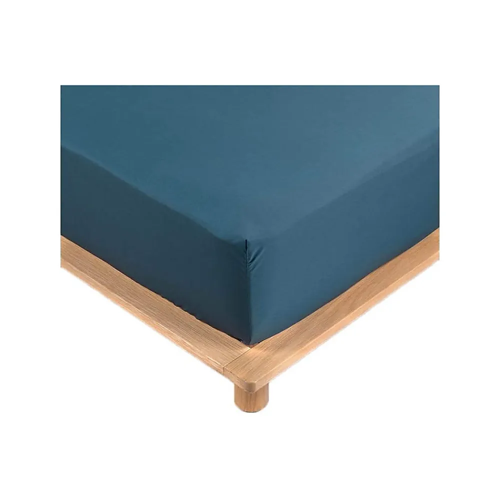 Promolinge Drap Housse Percale Bonnet 30 Cm 190x140cm bleu* Drap Housse|Drap Housse