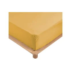 Drap Housse Percale Bonnet 30 Cm 190x90cm jaune>Promolinge New