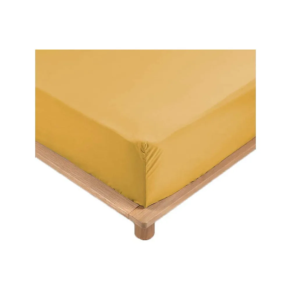 Drap Housse Percale Bonnet 30 Cm 190x90cm jaune>Promolinge New