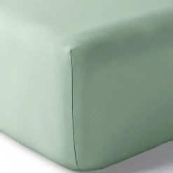 Drap housse percale "Julian" avec bonnet 35 cm toutes dimensions - Julian Céladon - 90 x 190 cm bonnet de 35 cm>Coton Pur
