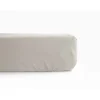 Drap housse percale pur coton peigné longues fibres 80 fils/cm² avec bonnet de 35 cm - Naturel - 160 x 200 cm bonnet d>Vent Du Sud Best