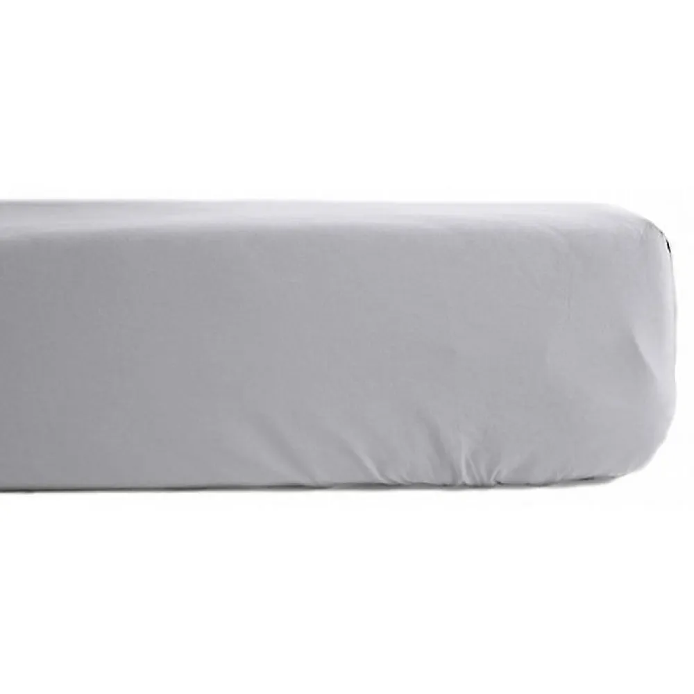 Drap housse percale pur coton peigné longues fibres 80 fils/cm² avec bonnet de 35 cm - Perle - 180 x 200 cm bonnet de>Vent Du Sud Sale