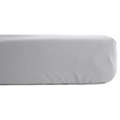 Drap housse percale pur coton peigné longues fibres 80 fils/cm² avec bonnet de 35 cm - Perle - 140 x 190 cm bonnet de>Vent Du Sud Discount