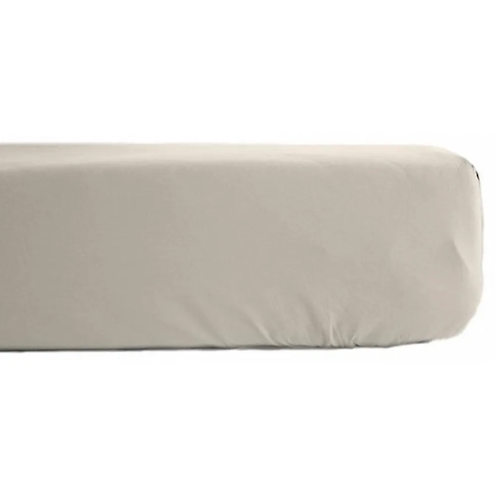 Vent Du Sud Drap housse percale pur coton peigné longues fibres 80 fils/cm² avec bonnet de 35 cm - Ivoire - 80 x 200 cm bonnet de* Drap Housse|Drap Housse