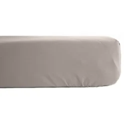 Vent Du Sud Drap housse percale pur coton peigné longues fibres 80 fils/cm² avec bonnet de 35 cm - Lin - 140 x 190 cm bonnet de 35* Drap Housse|Drap Housse