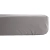 Vent Du Sud Drap housse percale pur coton peigné longues fibres 80 fils/cm² avec bonnet de 35 cm - Cendre - 140 x 190 cm bonnet de* Drap Housse|Drap Housse