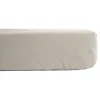 Drap housse percale pur coton peigné longues fibres 80 fils/cm² avec bonnet de 35 cm - Ivoire - 180 x 200 cm bonnet de>Vent Du Sud Best