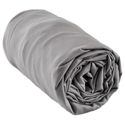 Drap housse "Salomé" Viscose de bambou 120 fils/cm² toutes dimensions - Salomé Granit - 180 x 200 cm bonnet de 30 cm>L'Effet Papillon Best