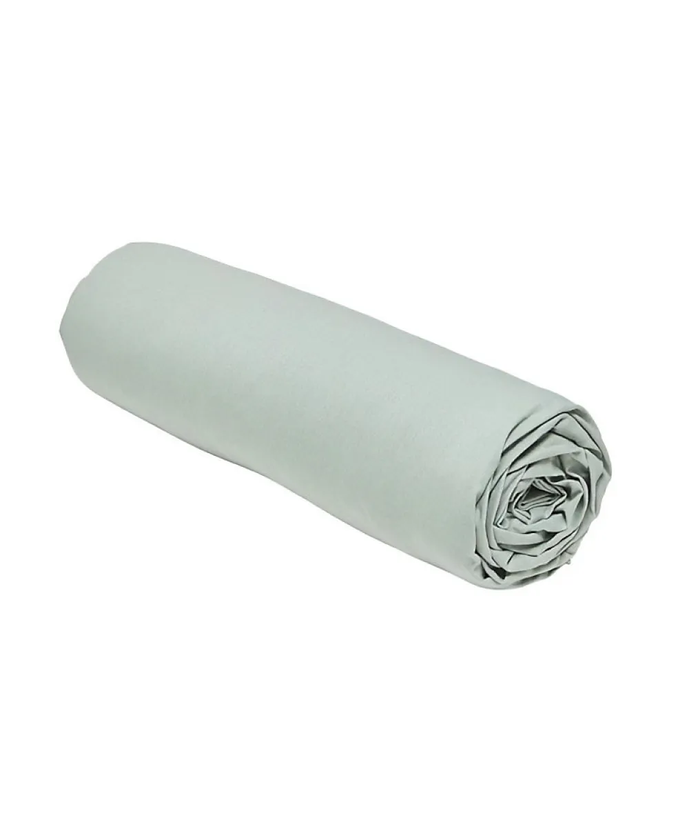 Drap housse TODAY Essential - 140 x 200+30 cm - 2 personnes - 100% Coton uni - Celadon>Todays Tools Discount