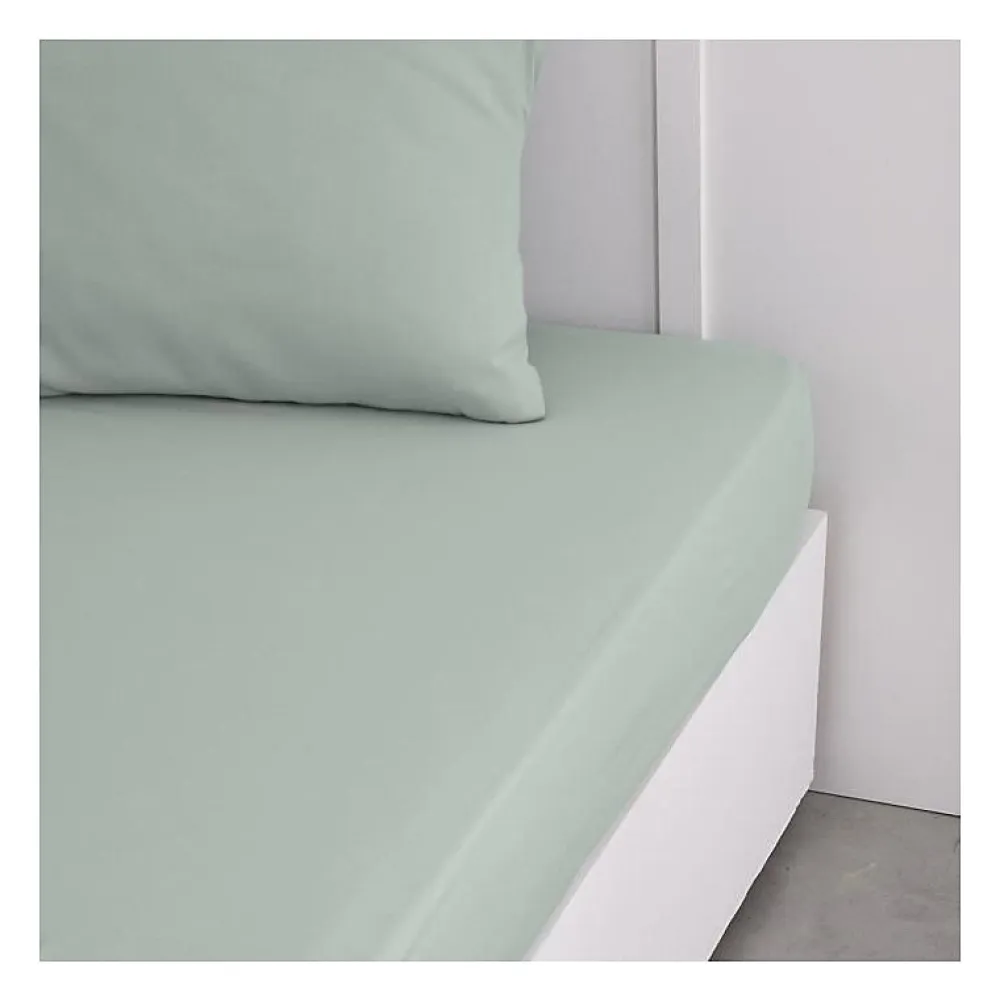 Todays Tools Drap housse TODAY Essential - 160 x 200+30 cm - 2 personnes - 100% Coton uni - Celadon* Drap Housse|Drap Housse