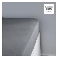 Todays Tools Drap housse TODAY Essential - 140 x 190+25 cm - 1 personne - 100% Coton jersey - Acier* Drap Housse|Drap Housse