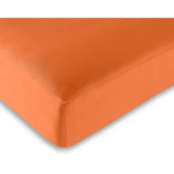 Univers Décor Drap housse toutes dimensions 100% Coton/57 fils/cm² - Orange - 180 x 200 cm* Drap Housse|Drap Housse