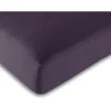 Drap housse toutes dimensions 100% Coton/57 fils/cm² - Prune - 140 x 190 cm>Univers Décor Hot