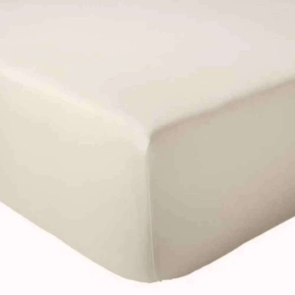 Tradilinge Drap Housse Uni bonnet 30 cm 100% Coton (140x190 cm - Ecru)* Drap Housse|Drap Housse