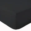 Tradilinge Drap Housse Uni bonnet 30 cm 100% Coton (180x190 cm - Gris Foncé)* Drap Housse|Drap Housse
