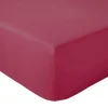 Tradilinge Drap Housse Uni bonnet 30 cm 100% Coton (90x190 cm - Rose foncé)* Drap Housse|Drap Housse