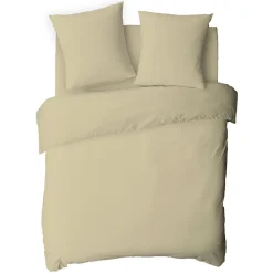 Drap housse uni en coton 57 fils 180x200cm><noscript><img width=