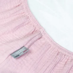 Drap housse uni en gaze de coton><noscript><img width=