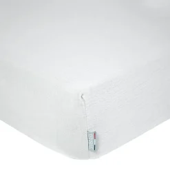 Drap housse uni en gaze de coton><noscript><img width=