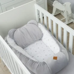 Drap housse uni en gaze de coton><noscript><img width=