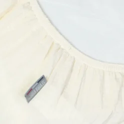 Drap housse uni en gaze de coton><noscript><img width=