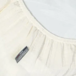 Drap housse uni en gaze de coton><noscript><img width=