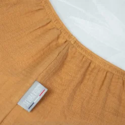 Drap housse uni en gaze de coton><noscript><img width=