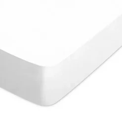Linnea Drap housse uni 180x200 cm bonnet 40 cm percale PRIMO Blanc* Drap Housse|Drap Housse