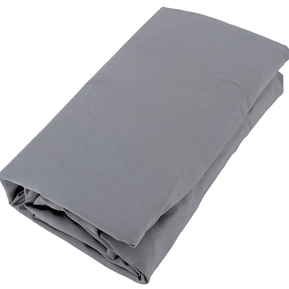 Drap housse uni 180x200 cm bonnet 40 cm percale de coton MANOIR gris Ardoise>Linnea Clearance