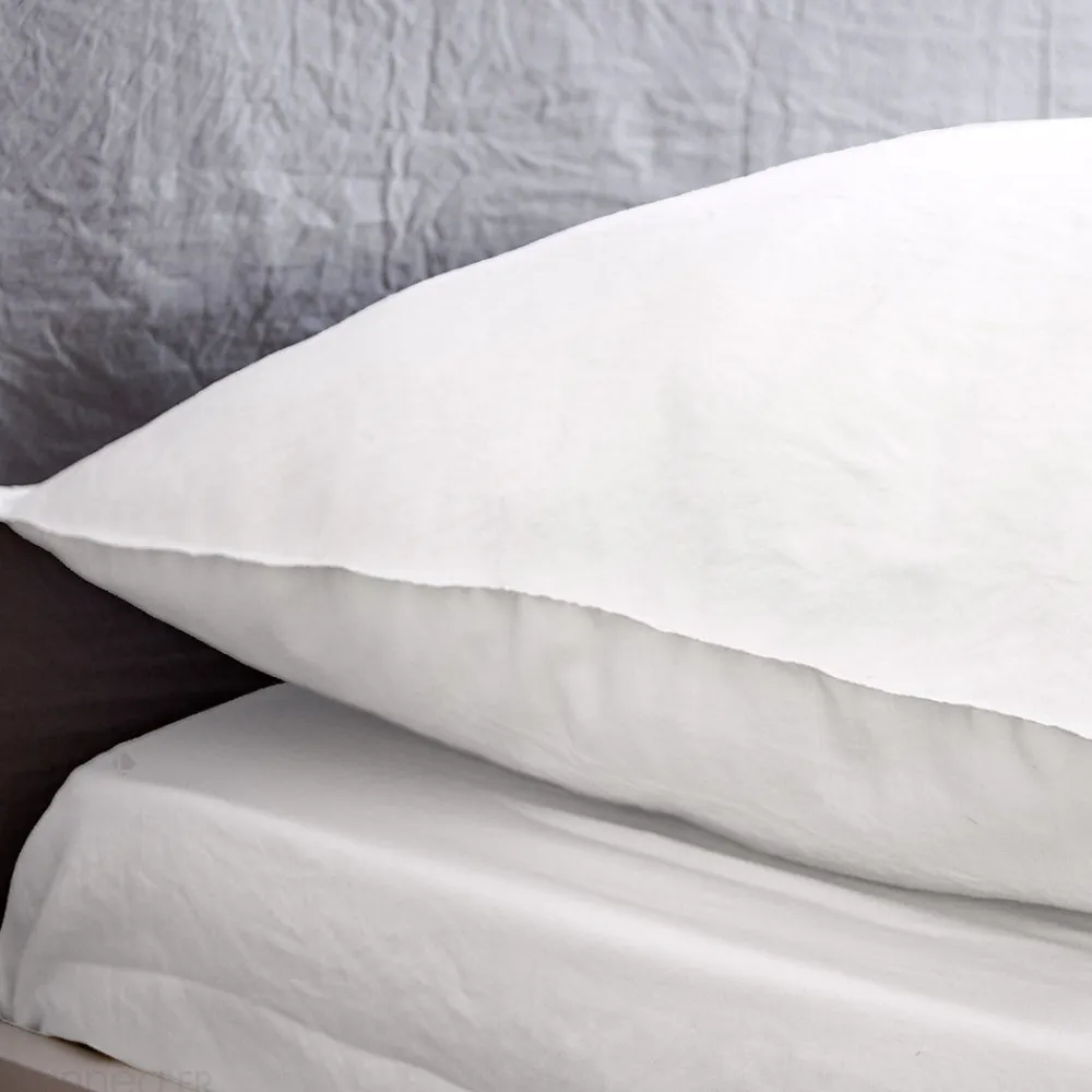 Drap housse uni 160x200 cm MILA 100% polyester micro lavée blanc>Linnea Best