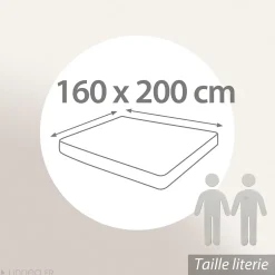 Linnea Drap housse uni 160x200 cm MILA polyester micro lavée rouge terracotta* Drap Housse|Drap Housse