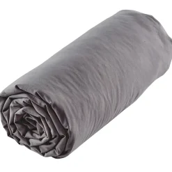 Linnea Drap housse uni 140x190 cm MILA polyester micro lavée gris anthracite* Drap Housse|Drap Housse