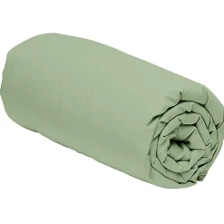 Housse De Rêve Drap housse 140x190 + 30 cm 100% Percale de Coton 80 fils Sauge* Drap Housse|Drap Housse