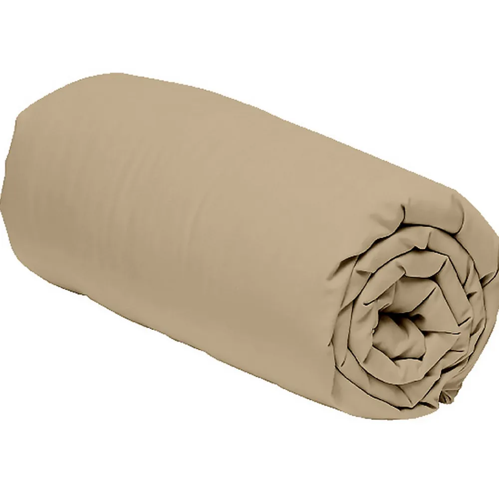 Drap housse 160x200 + 30 cm 100% Percale de Coton 80 fils Lin>Housse De Rêve