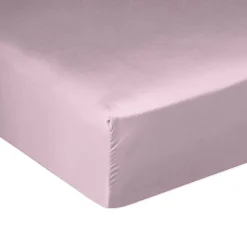 Housse De Rêve Drap housse 140x190 + 30 cm Satin de Coton Violet* Drap Housse|Drap Housse