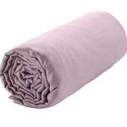 Housse De Rêve Drap housse 140x190 + 30 cm Satin de Coton Violet* Drap Housse|Drap Housse
