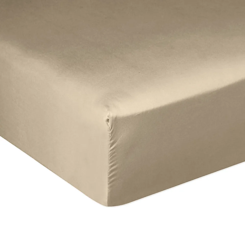 Housse De Rêve Drap housse 140x190 + 30 cm Satin de Coton Beige* Drap Housse|Drap Housse