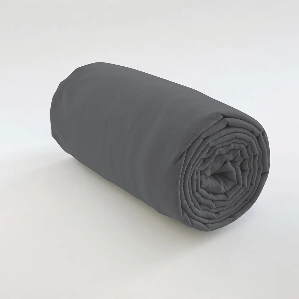 Drap housse 90x190 +35 cm 100% Coton 57 fils Gris Foncé>Housse De Rêve Hot