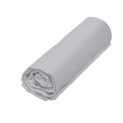 Drap housse 180x200 +30 cm 100% coton bio 57 fils gris>Housse De Rêve Outlet