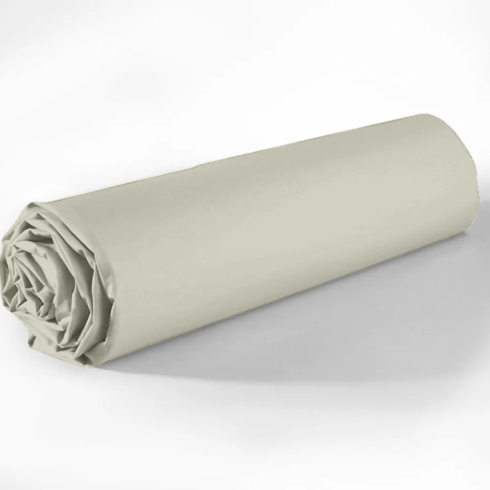 Drap housse 180x200 +35 cm Coton 57 fils Ivoire>Housse De Rêve Online