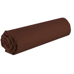 Housse De Rêve Drap housse 90x190 +25 cm coton marron* Drap Housse|Drap Housse
