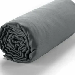 Housse De Rêve Drap housse 140x190 +30 cm satin de coton gris foncé* Drap Housse|Drap Housse