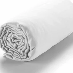 Housse De Rêve Drap housse 140x190 +30 cm satin de coton blanc* Drap Housse|Drap Housse